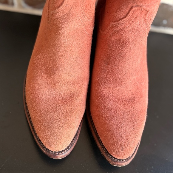 Tecovas The Lucy Cowgirl Water Resistant Suede Boots Desert Rose Size 8 - Picture 7 of 16